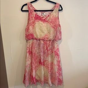 Anthropologie Postmark silk dress sz 12 pink